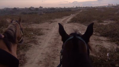 Basma Al Sharif’s It’s So Beautiful Here captures a horse ride through Gaza . Photo: Tiff
