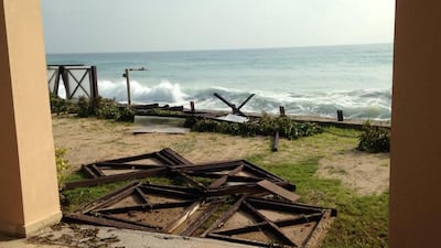 Despite the disruption, he said the guests "are enjoying the view of the high waves"