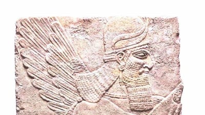 The rare frieze originally adorned the walls of Northwest Palace at Nimrud in modern-day Iraq. Photo: Iraqi Embassy in London