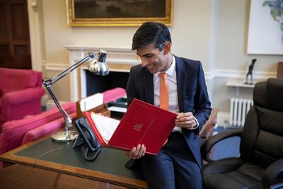 Rishi Sunak on his first day as UK chancellor. HM Treasury