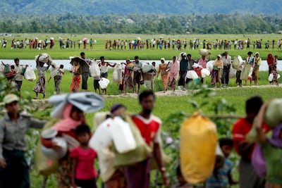 Displaced Rohingya people arrive at refugee camps in Palang Khali, Bangladesh Jorge Silva Reuters