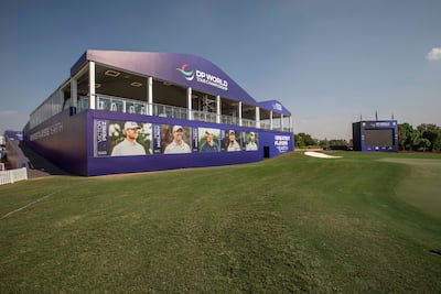 Mr Phillips says the Earth Lounge on the 16th hole this year has solar panels and hydrogen generators, so we run that hospitality unit emissions-free. Photo: Ruel Pableo / The National