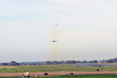B-1 bombers head back to the US. Getty Images