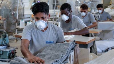 The sewing area for Intercoil’s mattesses. Victor Besa for The National