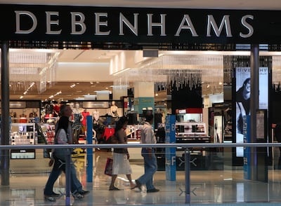 A Debenhams store in Dubai Mall, one of six in the UAE. Paulo Vecina/The National