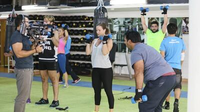 The show will offer six weeks of fun for viewers, as bankers, property agents and lawyers pummel each other. Contestants undergo rigorous training at KO Gym in Dubai. Sarah Dea / The National