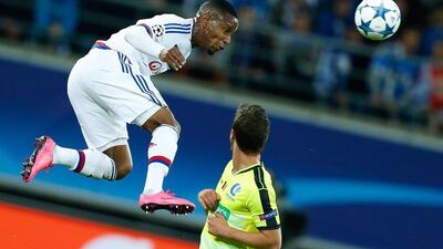 Claudio Beauvue of Lyon in action against Gent on Wednesday in the Champions League during a 1-1 draw with Gent. Laurent Dubrule / EPA