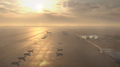 A rendering of the design for Amaala airport in Saudi Arabia, which will cater to the luxury traveller and should be completed by 2023. Supplied