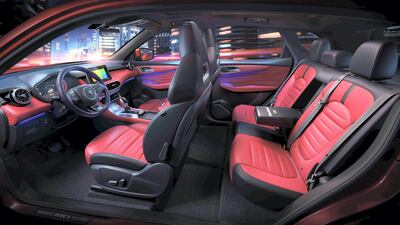 A peep inside the cabin, with its two-tone styling.