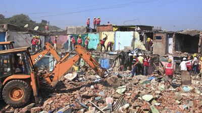 The Demolition of Slums being carried out in the slums surrounding Dhobi Ghat at Mahalaxmi in Mumbai, india, on November 25, 2016. Subhash Sharma for The National