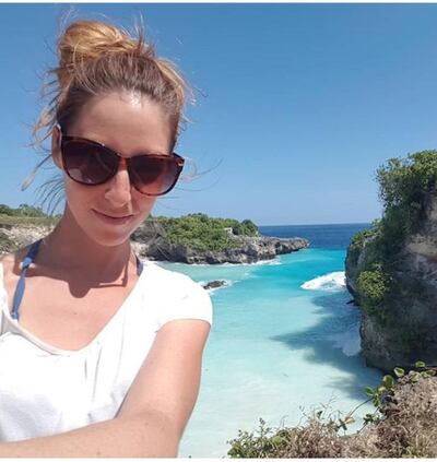 Sandra Alain in Indonesia before she was caught up in the earthquakes. Courtesy Sandra Alain.