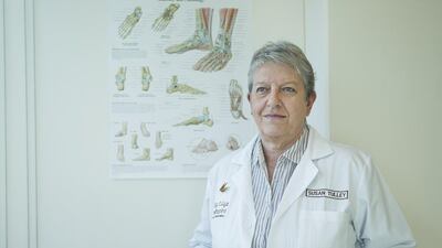 Susan Tulley, head of podiatry at Healthpoint, says not enough foot doctors are working in the emirate. Mona Al Marzooqi / The National