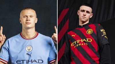 No 6: Manchester City's home and away kits. Photo: Manchester City / Twitter / Getty Images