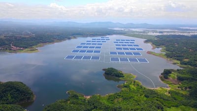 Masdar's Cirata floating solar power plant in Indonesia. Photo: Masdar