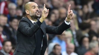 Pep Guardiola has overseen a perfect start at Manchester City with 10 wins but a trip to Celtic Park will provide a unique test. Rebecca Naden / Reuters