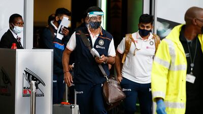 India coach Rahul Dravid arrives for the South Africa tour. AP