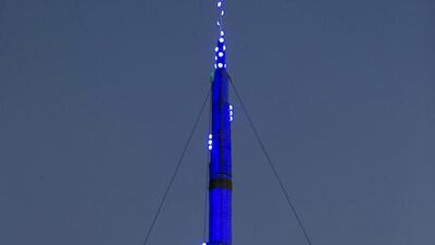 Flowers and trees are not the only things to have been growing within the park’s perimeter over the past 18 months. At just over 12 metres in height, the recreation of the Burj Khalifa, made from 330,000 small medicine bottles, is bidding to become the largest model of a national landmark made from recycled materials in the world. Reem Mohammed / The National