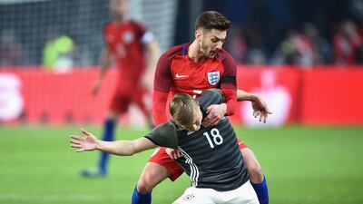 Toni Kroos of Germany and Adam Lallana of England compete for the ball during the International Friendly match between Germany and England at Olympiastadion on March 26, 2016 in Berlin, Germany. (Photo by Stuart Franklin/Bongarts/Getty Images)
