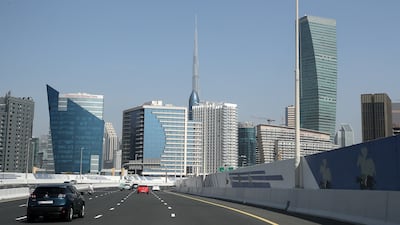 The Business Bay and Downtown area in Dubai. Pawan Singh / The National