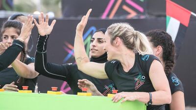 F3 team wins obstacle 5 on day one of Dubai Gov Games.