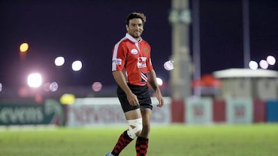 Mathew Turner of Racing Foundation in action at Dubai Sevens. Satish Kumar / The National