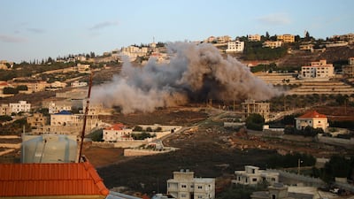 Israel bombed the southern Lebanese village of Al Mjadel in its latest round of attacks. AFP