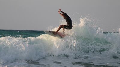 Omar El Sobky taking a wave at Hacienda Red. Photo: Tulip Afifi