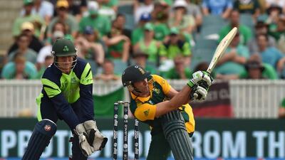 AB de Villiers has hit 241 runs at the 2015 cricket World Cup at an average of 80.33. Peter Parks / AFP
