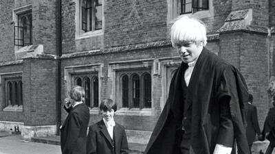 Mandatory Credit: Photo by Ian Sumner/Shutterstock (5738455b) Boris Johnson in a pillow fight at Eton School, September 1979 Boris Johnson at Eton School, UK - 1979 He could potentially be the next Prime Minister of Britain but back in 1979 Boris Johnson was nothing more than a schoolboy enjoying himself at Eton. These images show a young 15-year-old Boris engaging in a pillow fight while at the prestigious school. It was the same school that current Prime Minister David Cameron also attended and it would appear that Boris is soon to step into his shoes by becoming both leader of the Conservative Party and the country. We wonder what young Boris, who also sported the same mop of blonder hair that he does today, would have thought of that?