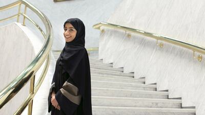 Sara Al Ansari was one of the achievers in the Sheikh Khalid Bin Tannaf Al Menhali Award for Innovation and Academic Excellence. Reem Mohammed / The National