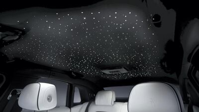 Rolls-Royce's signature starry cabin roof.