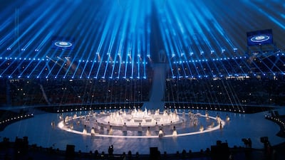 Action from the opening ceremony for the Paralympic Winter Games in Pyeongchang. Simon Bruty / EPA