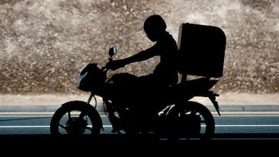A driver delivers food in Dubai. Chris Whiteoak / The National