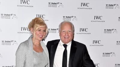 Actor Richard Dreyfuss with his wife Svetlana Erokhin attend the IWC Filmmakers Award during day two of the 12th annual Dubai International Film Festival held at The One and Only Mirage Hotel on December 10, 2015 in Dubai, United Arab Emirates. Gareth Cattermole / Getty Images for DIFF