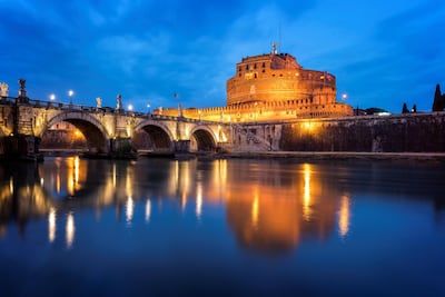 The fortified building of Castel Sant’Angelo, a short hop from the Vatican City, where Pope Clement VII hunkered down to escape the 1527 Siege of Rome. Getty