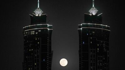 Between the two towers of the JW Marriott Marquis Hotel, Dubai. AP