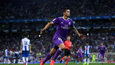 James Rodriguez scored his first Real Madrid goal in five months to open the scoring against Espanyol. David Ramos / Getty Images