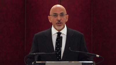 Chancellor of the Exchequer Nadhim Zahawi speaks at Mansion House in the City of London on Tuesday. PA