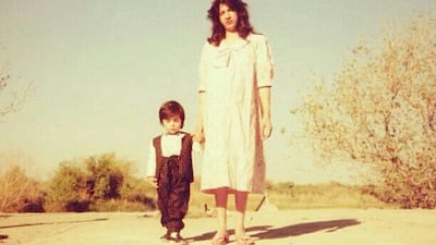 Ardwan Al Sabti with his mother in 90s Baghdad. Courtesy Noor Salim Al Midfa