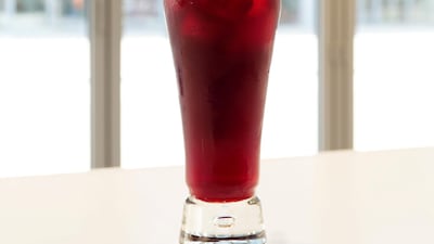 The store also has a range of other drinks and bites. Seen here, a hibiscus drink