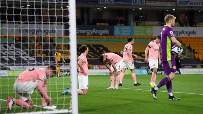 Wolverhampton Wanderers' Willian Jose scores to make it 1-0. Reuters