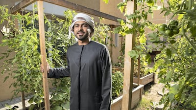 Mohammed Al Dhuhouri, founder of Local Roots, a company that encourages sustainable organic farming. Antonie Robertson / The National