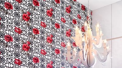 The Gardens of Amsterdam collection starts at start at Dh35 per square metre or Dh180 per roll at BSH Wall and Floors, Jebel Ali, Dubai.