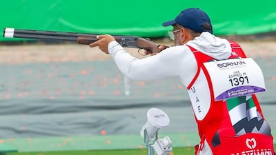 UAE’s Mohammed Ahmed was perfect in the first round of the men's individual skeet. Photo: Courtesy UAE Olympic Committee