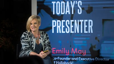 Hollaback! co-founder and executive director, Emily May.