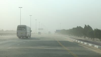 The National Centre of Meteorology said dust and sand in the air could reduce visibility during the day. Fatima Al Marzooqi / The National