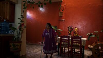 Guadalupe Ruiz, 92, in her home in San Juan Nuevo Parangaricutiro. Ruiz remembers a feeling 'like water rising underground' and, finally, it was 'like a thunderclap or a kick from a horse'