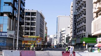 Police use barricades to seal off the souq district