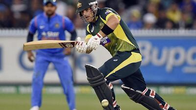 Australia's Aaron Finch bats against India during their One Day International match in Melbourne, on January 18. Andy Brownbill/AP