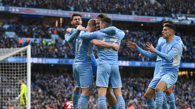 De Bruyne enjoys the second. Getty